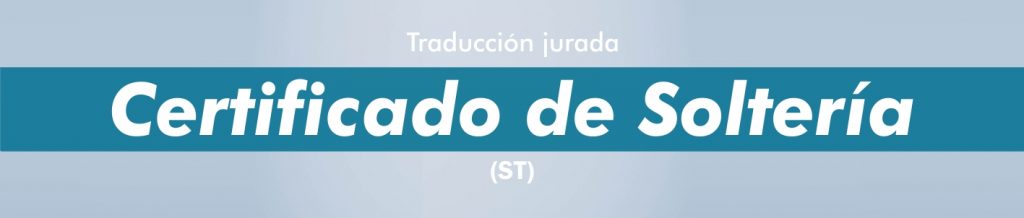 Traducción certificado Soltería Chino Español